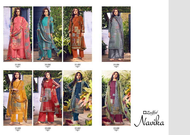 Zulfat Designer Studio Navika Cotton  With Digital Print Festive Wear Salwar Kameez