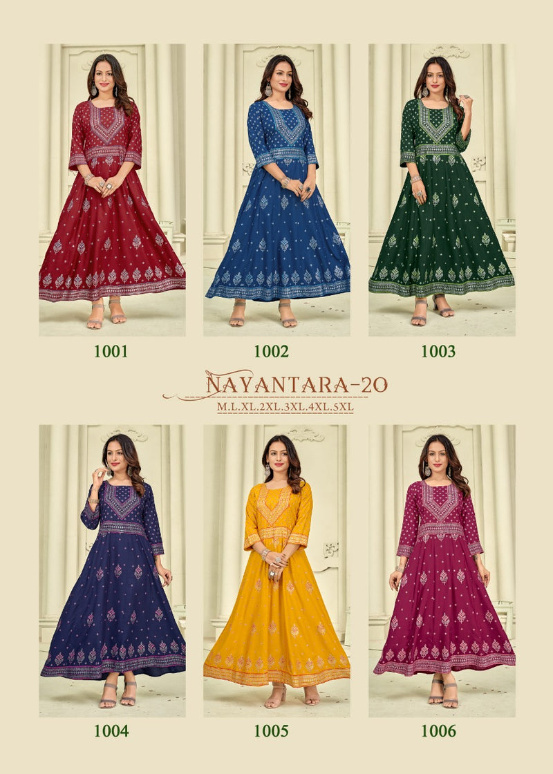 Banwery Fashion Nayanthara Vol 20 Rayon With Printed Work Stylish Designer Fancy Kurti