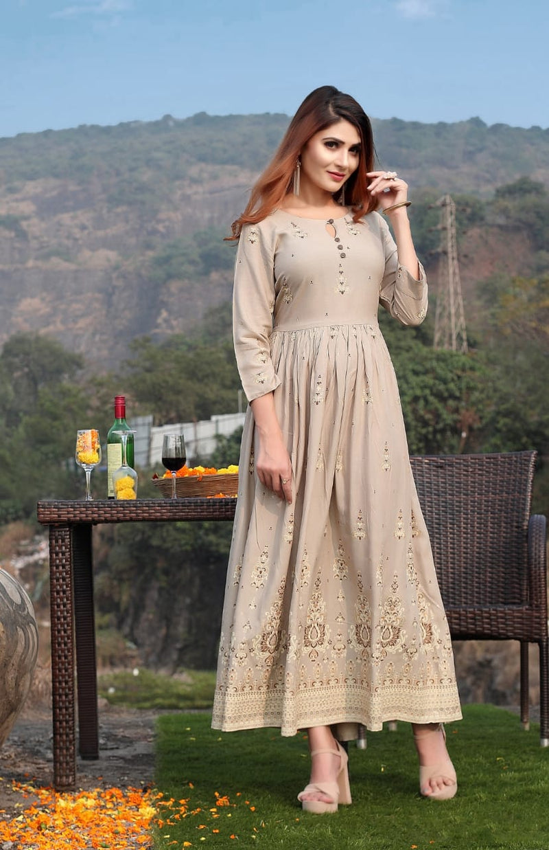 Fiesta Nutan Designer Viscose Handwork Long Kurti catalog,