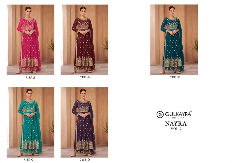 Gulkayra Designer Nayra Vol 2 Georgette With Embroidery Work Stylish Designer Wedding Look Long Gown