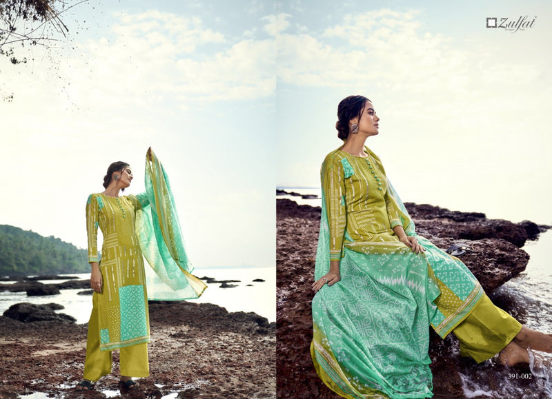 Zulfat Designer Suits Nazaara Cotton Festive Wear Salwar Suits