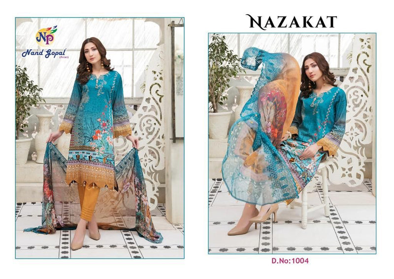 Nand Gopal Nazakat Pure Cotton Stylish Designer Pakistani Salwar Kameez