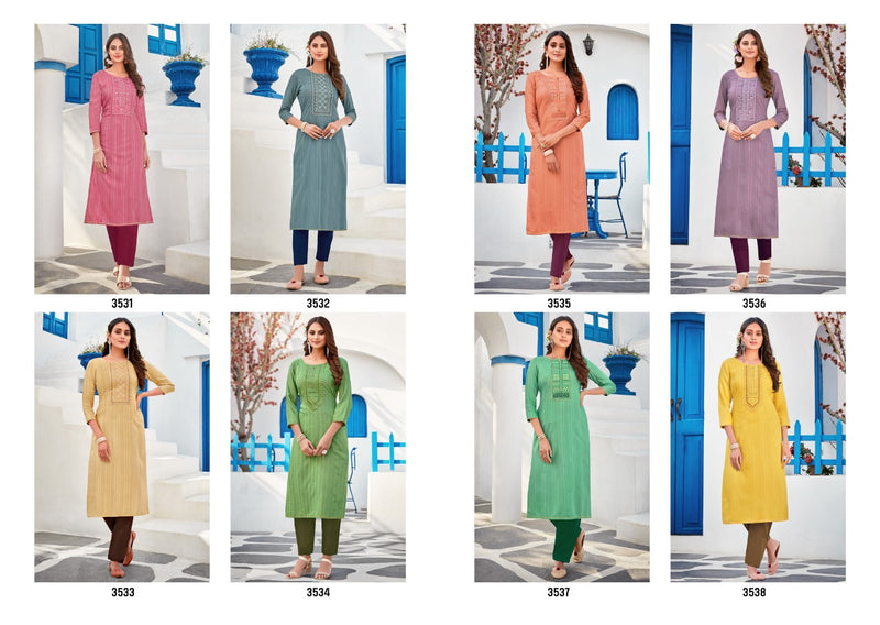 Rangoon Nazar Cotton Lining Fancy Casual Wear Kurtis