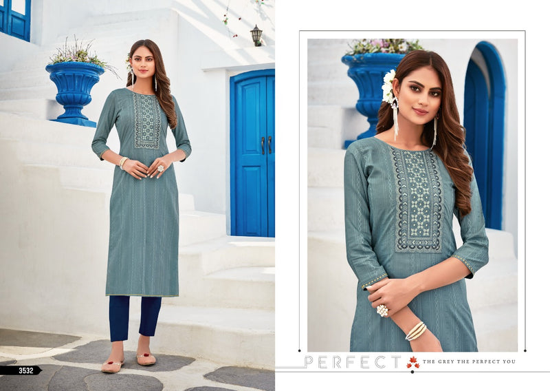 Rangoon Nazar Cotton Lining Fancy Casual Wear Kurtis