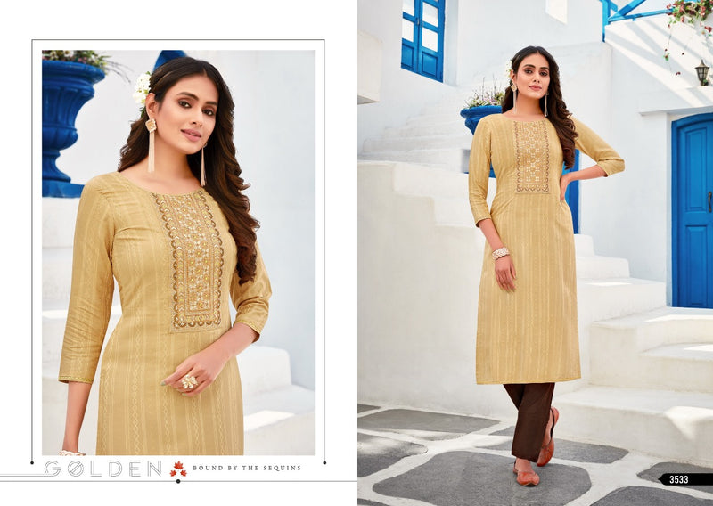 Rangoon Nazar Cotton Lining Fancy Casual Wear Kurtis