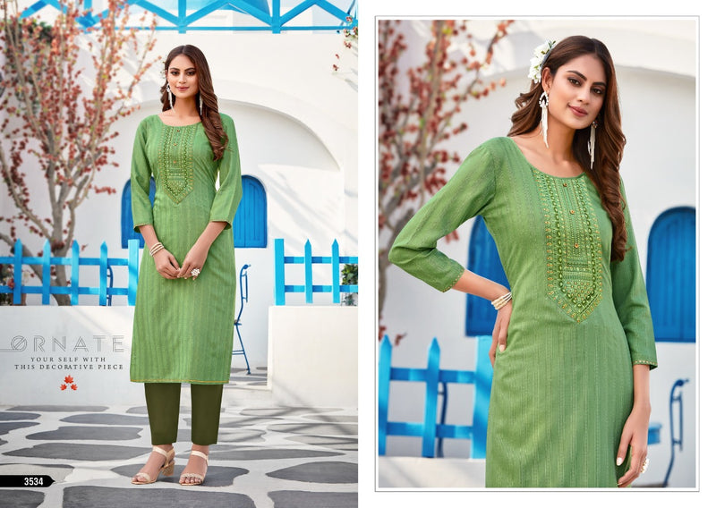 Rangoon Nazar Cotton Lining Fancy Casual Wear Kurtis