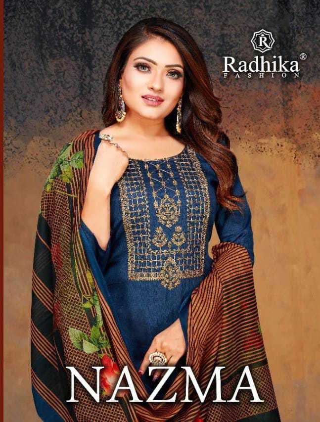 Radhika Fashion Azara Nazma Jam Cotton Embroidered Designer Party Wear Salwar Kameez