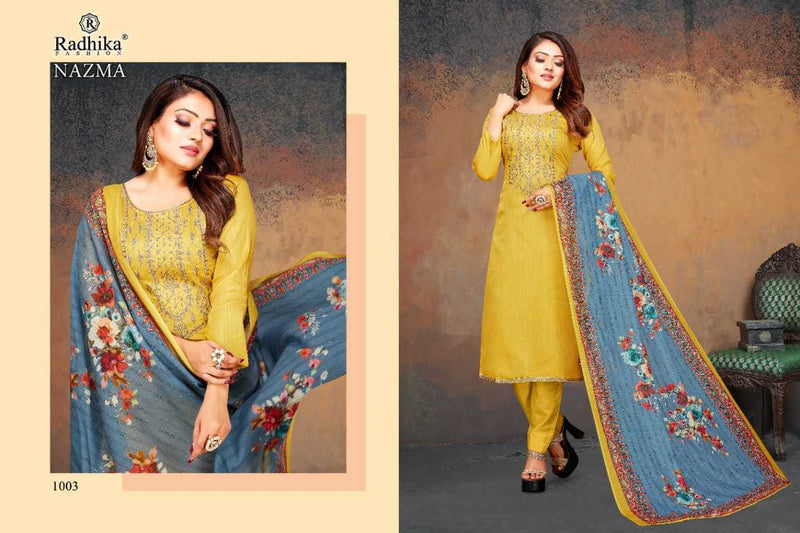 Radhika Fashion Azara Nazma Jam Cotton Embroidered Designer Party Wear Salwar Kameez
