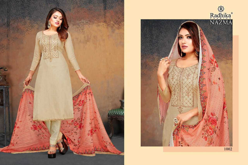 Radhika Fashion Azara Nazma Jam Cotton Embroidered Designer Party Wear Salwar Kameez