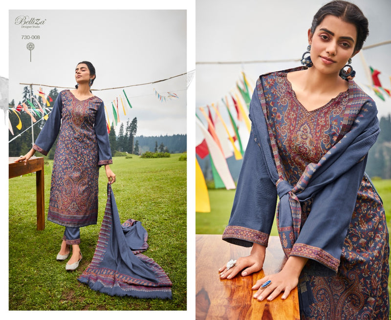 Belliza Nazma Pashmina With Fancy Embroidery Work Stylish Designer Casual Look Salwar Kameez