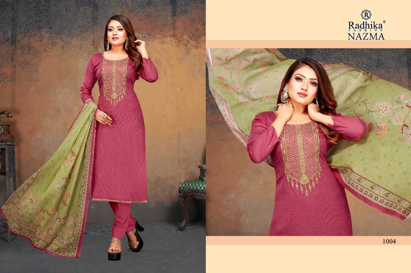 Radhika Fashion Azara Nazma Jam Cotton Embroidered Designer Party Wear Salwar Kameez