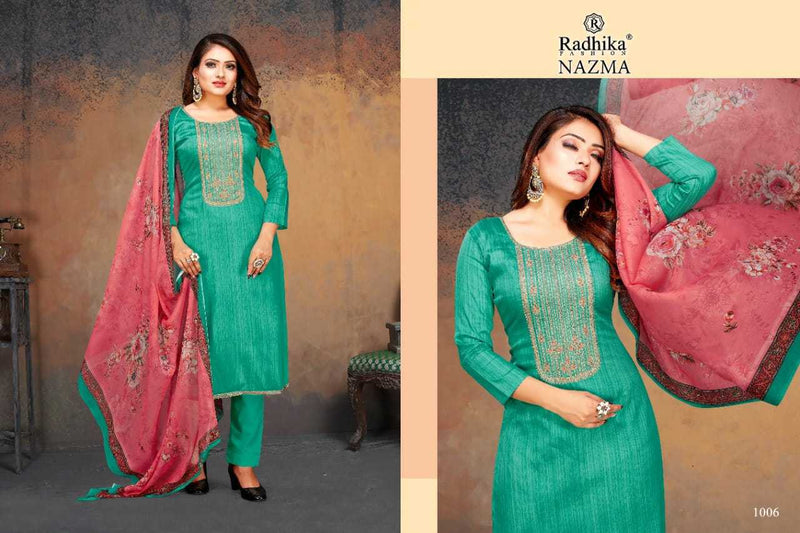 Radhika Fashion Azara Nazma Jam Cotton Embroidered Designer Party Wear Salwar Kameez
