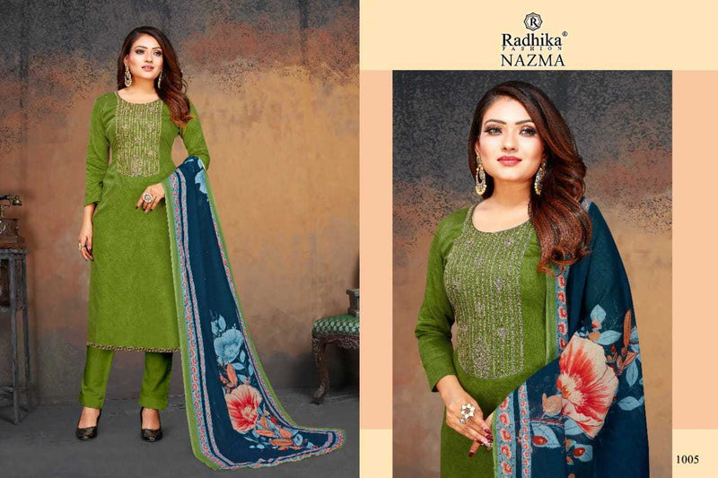 Radhika Fashion Azara Nazma Jam Cotton Embroidered Designer Party Wear Salwar Kameez
