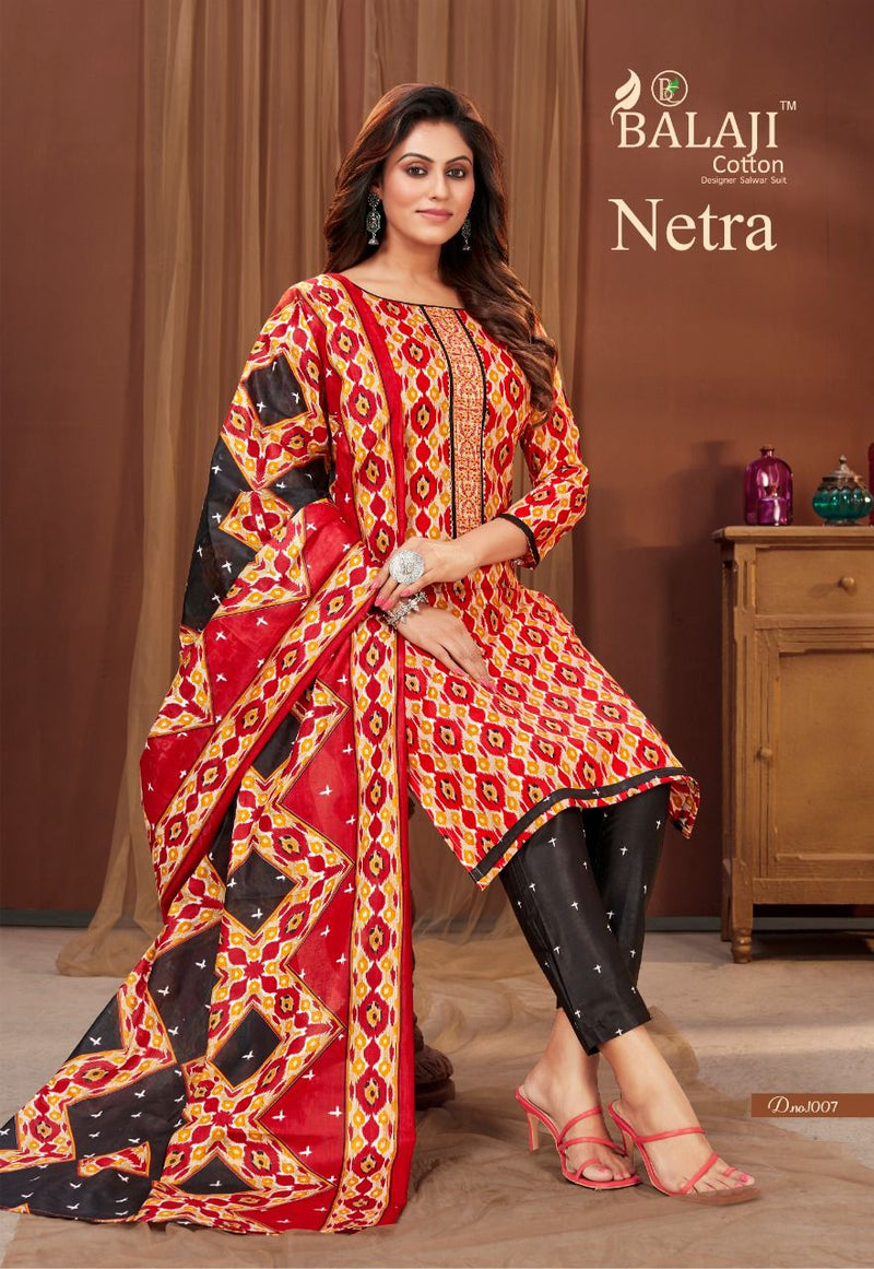 Balaji Cotton Netra Vol 1 Exclusive Collection Of Festive Wear Salwar Kameez With Embroidery