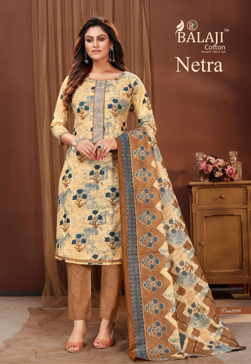 Balaji Cotton Netra Vol 1 Exclusive Collection Of Festive Wear Salwar Kameez With Embroidery