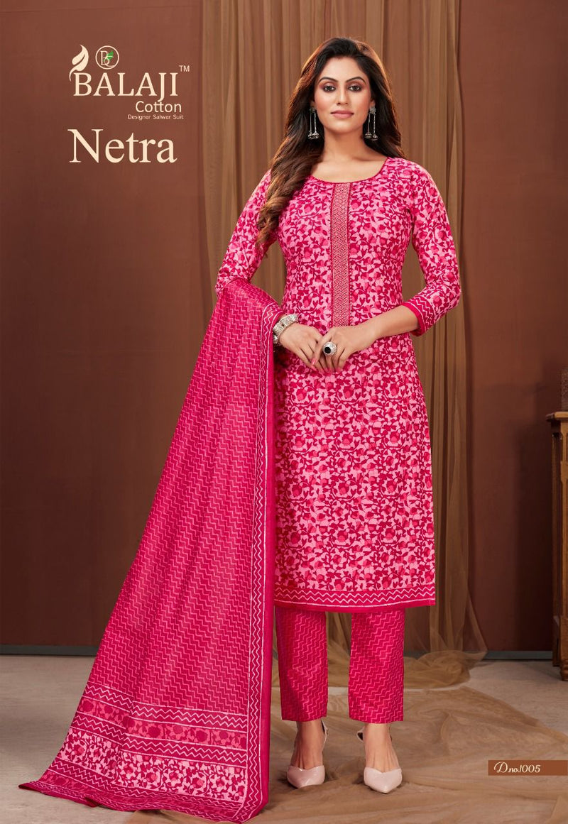 Balaji Cotton Netra Vol 1 Exclusive Collection Of Festive Wear Salwar Kameez With Embroidery