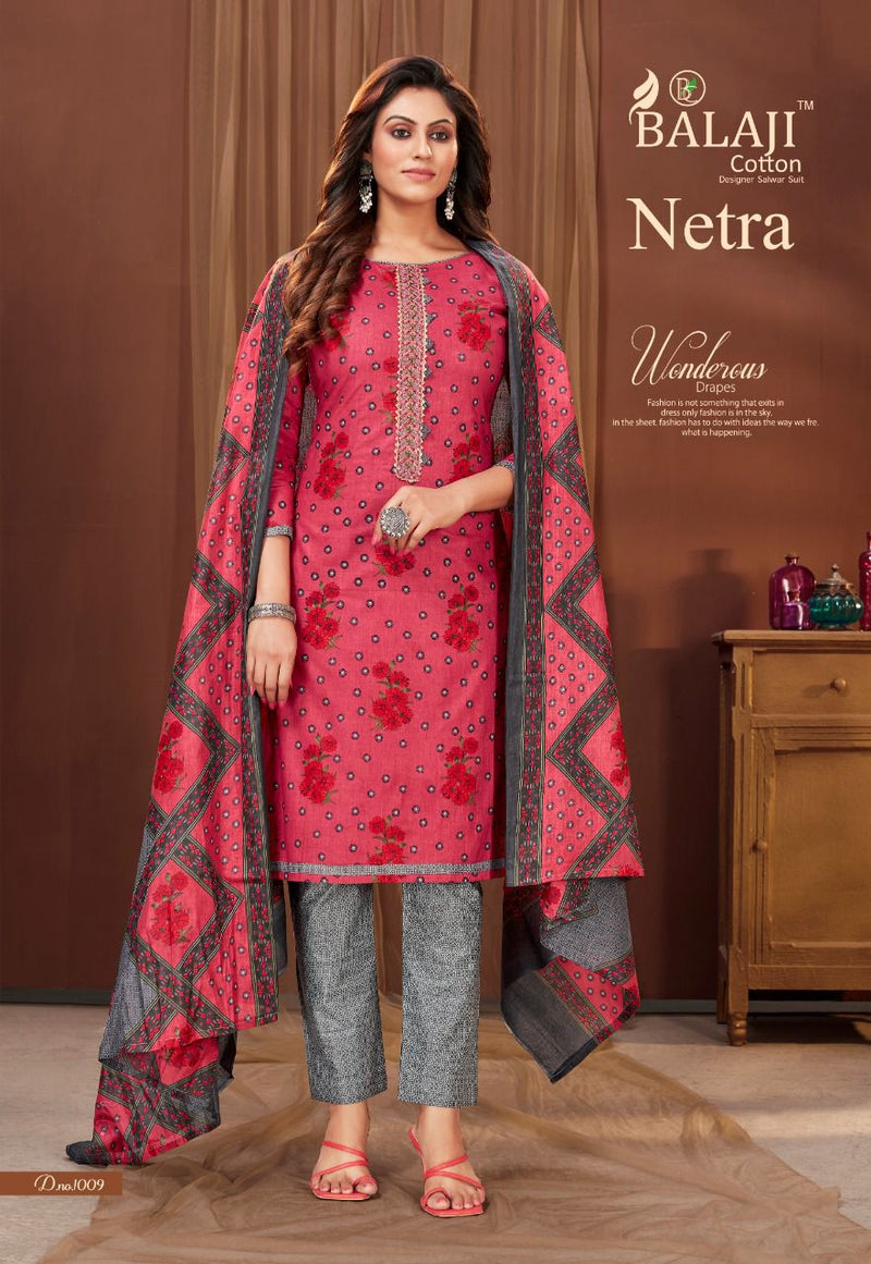 Balaji Cotton Netra Vol 1 Exclusive Collection Of Festive Wear Salwar Kameez With Embroidery