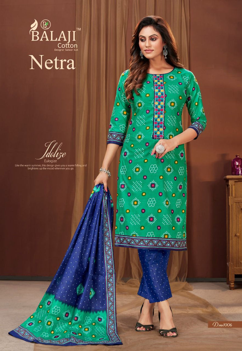 Balaji Cotton Netra Vol 1 Exclusive Collection Of Festive Wear Salwar Kameez With Embroidery