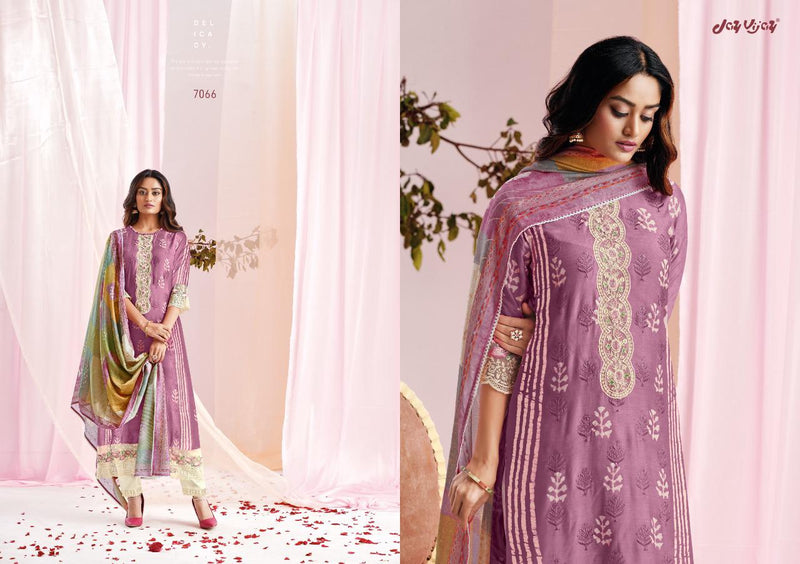 Jay Vijay Dno 7061 To 7070 Moga Silk With Embroidery Work Stylish Designer Party Wear Salwar Suit