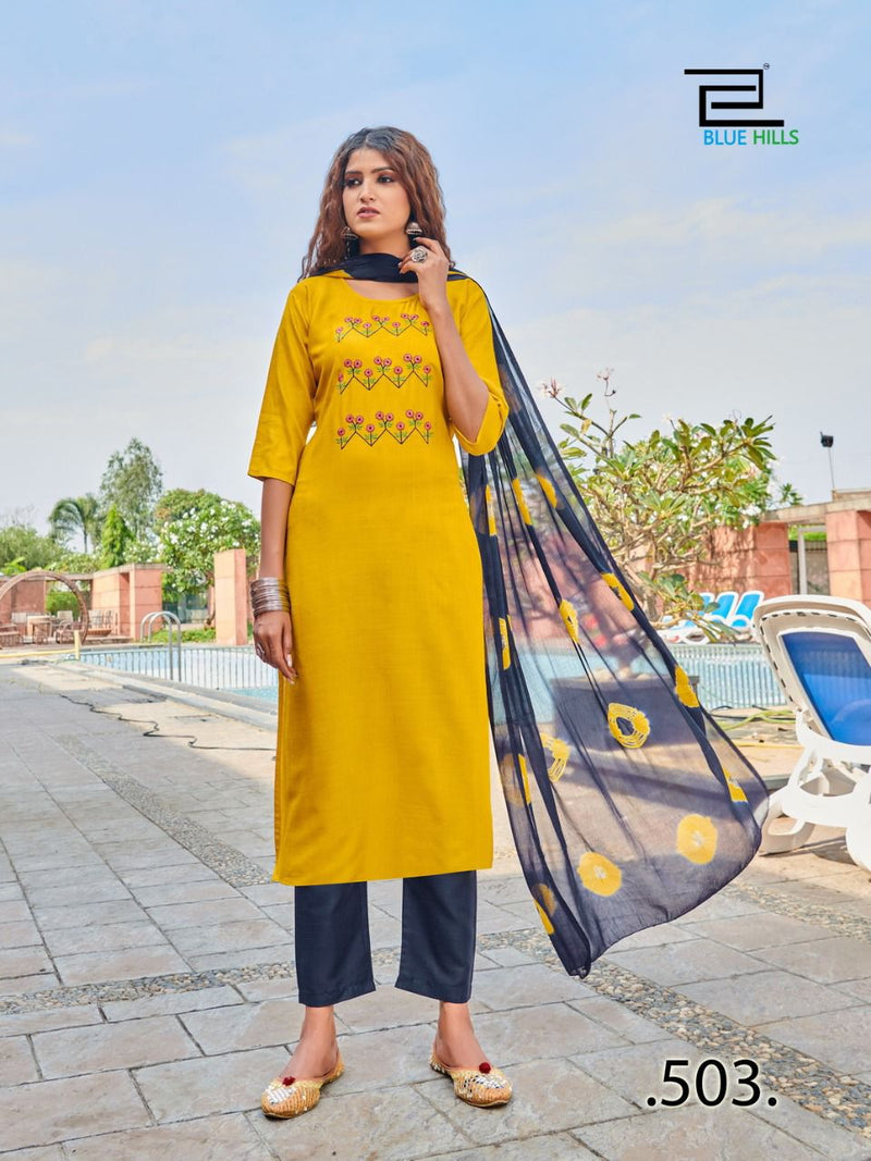 Blue Hills New Generation Vol 3 Fancy Festive Wear Kurtis With Dupatta & Bottom