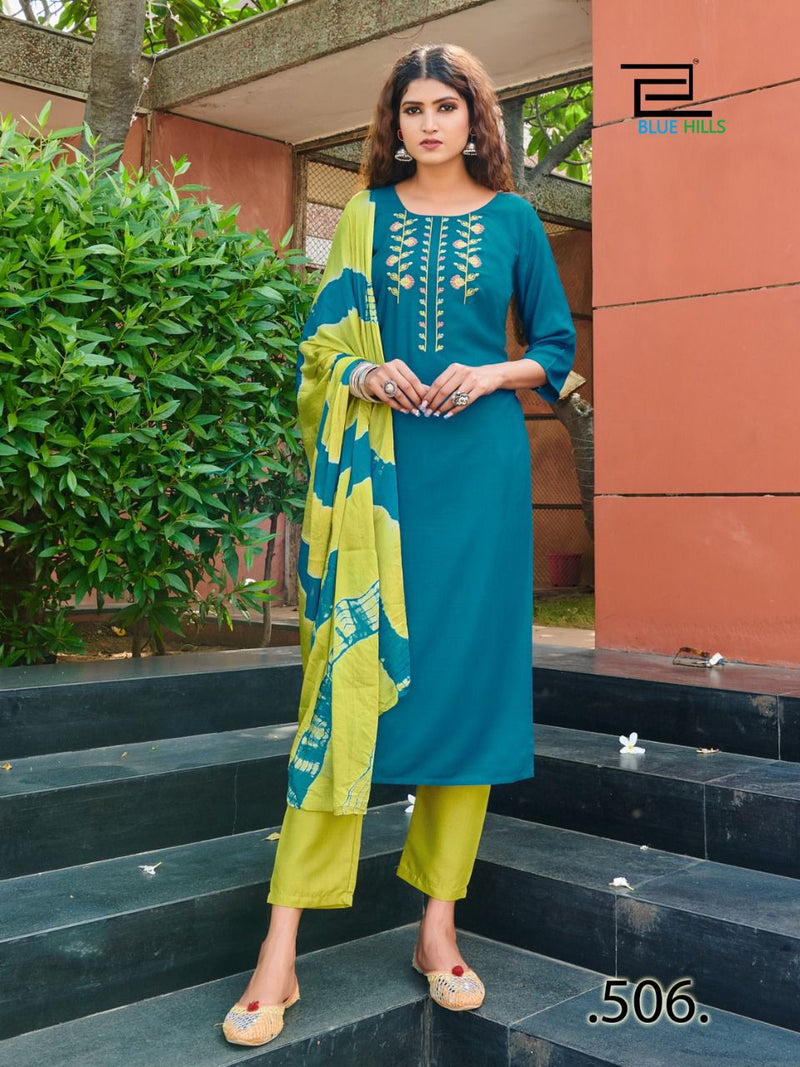 Blue Hills New Generation Vol 3 Fancy Festive Wear Kurtis With Dupatta & Bottom