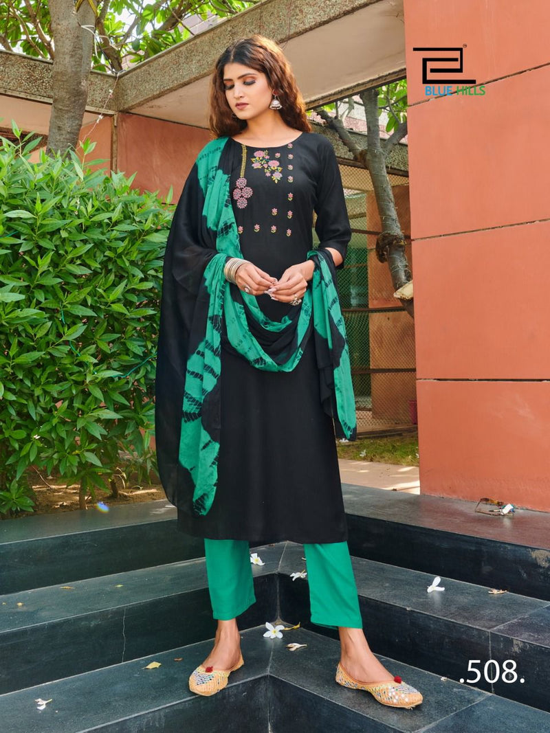 Blue Hills New Generation Vol 3 Fancy Festive Wear Kurtis With Dupatta & Bottom