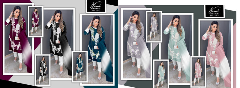 Naimat Fashion Studio NFS 1017 Georgette Designer Pakistani Style Party Wear Kurtis