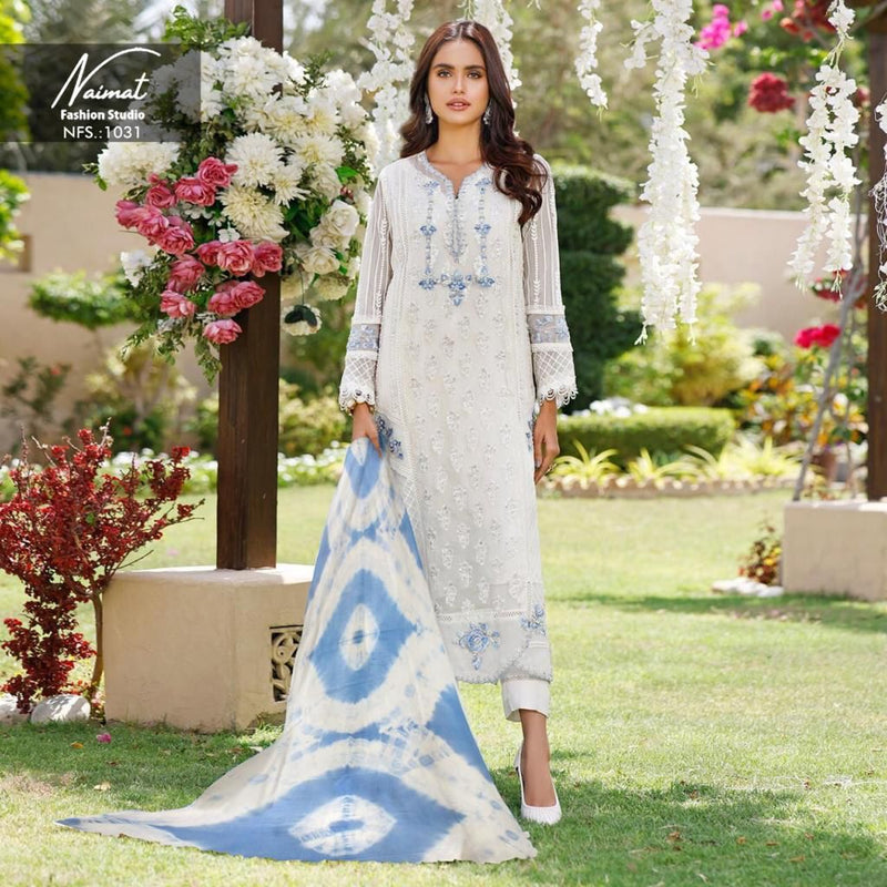 Naimat Fashion Studio NFS 1031 Georgette Designer Pakistani Style Party Wear Kurtis With Bottom & Dupatta