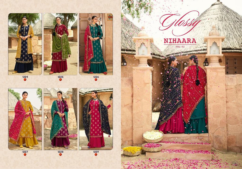 Glossy Nihaara Vol 2 Viscose Dola Jacquard Fancy Designer Party Wear Salwar Kameez