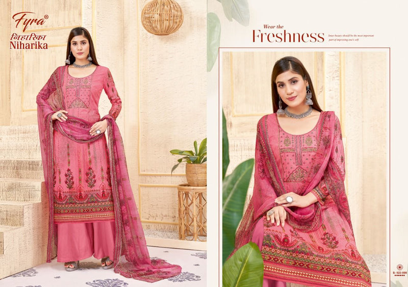 Fyra Designing Hub Niharika Cambric Cotton Festive Wear Embroidered Salwar Suits