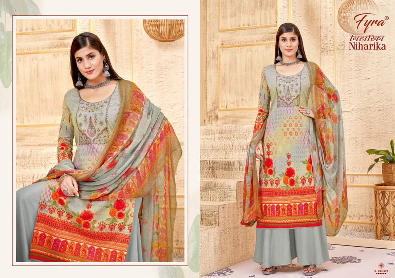 Fyra Designing Hub Niharika Cambric Cotton Festive Wear Embroidered Salwar Suits