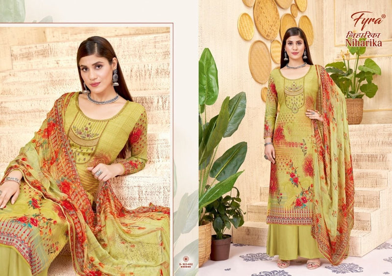 Fyra Designing Hub Niharika Cambric Cotton Festive Wear Embroidered Salwar Suits