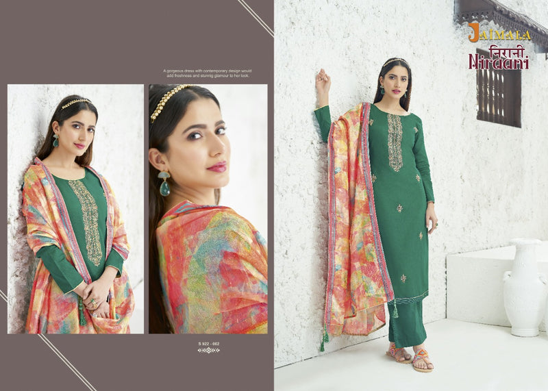 Alok Suits Jaimala Niraani Jam Cotton Embroidered Jam Cotton Party Wear Salwar Kameez