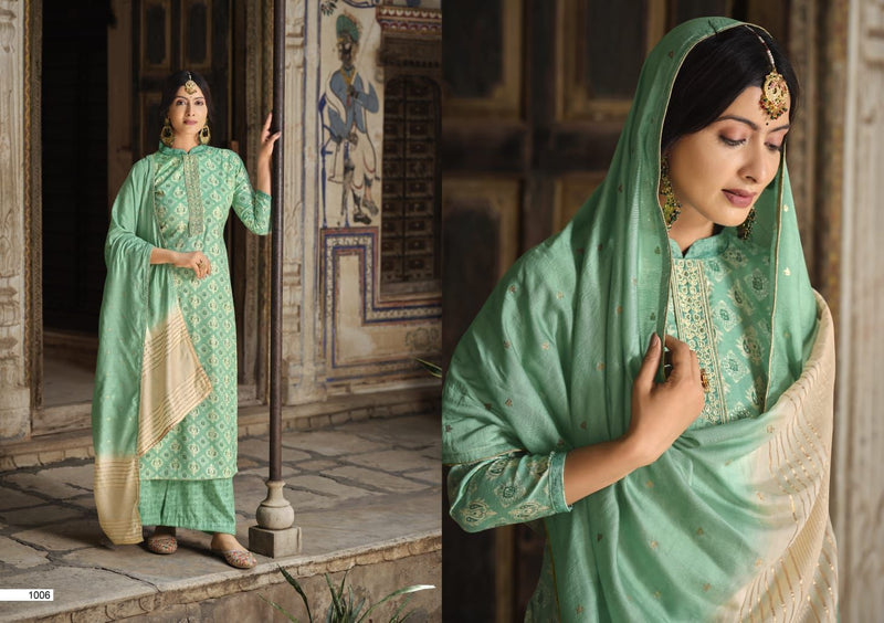 Sweety Fashion Nirali Fancy Foil Printed With Heavy Embroidery Work Stylish Designer Casual Wear Salwar Kameez
