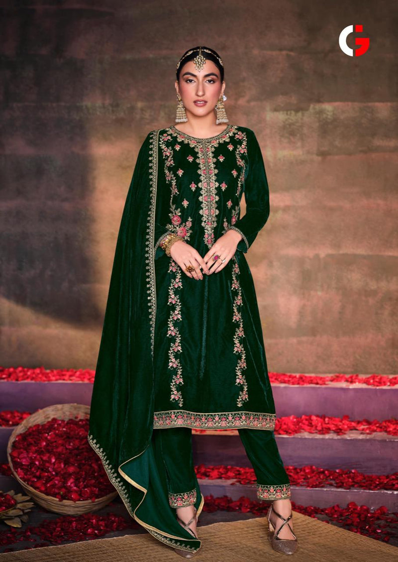 Gull Jee Nirva Velvet With Beautiful Heavy Embroidery Work Stylish Designer Party Wear Salwar Kameez