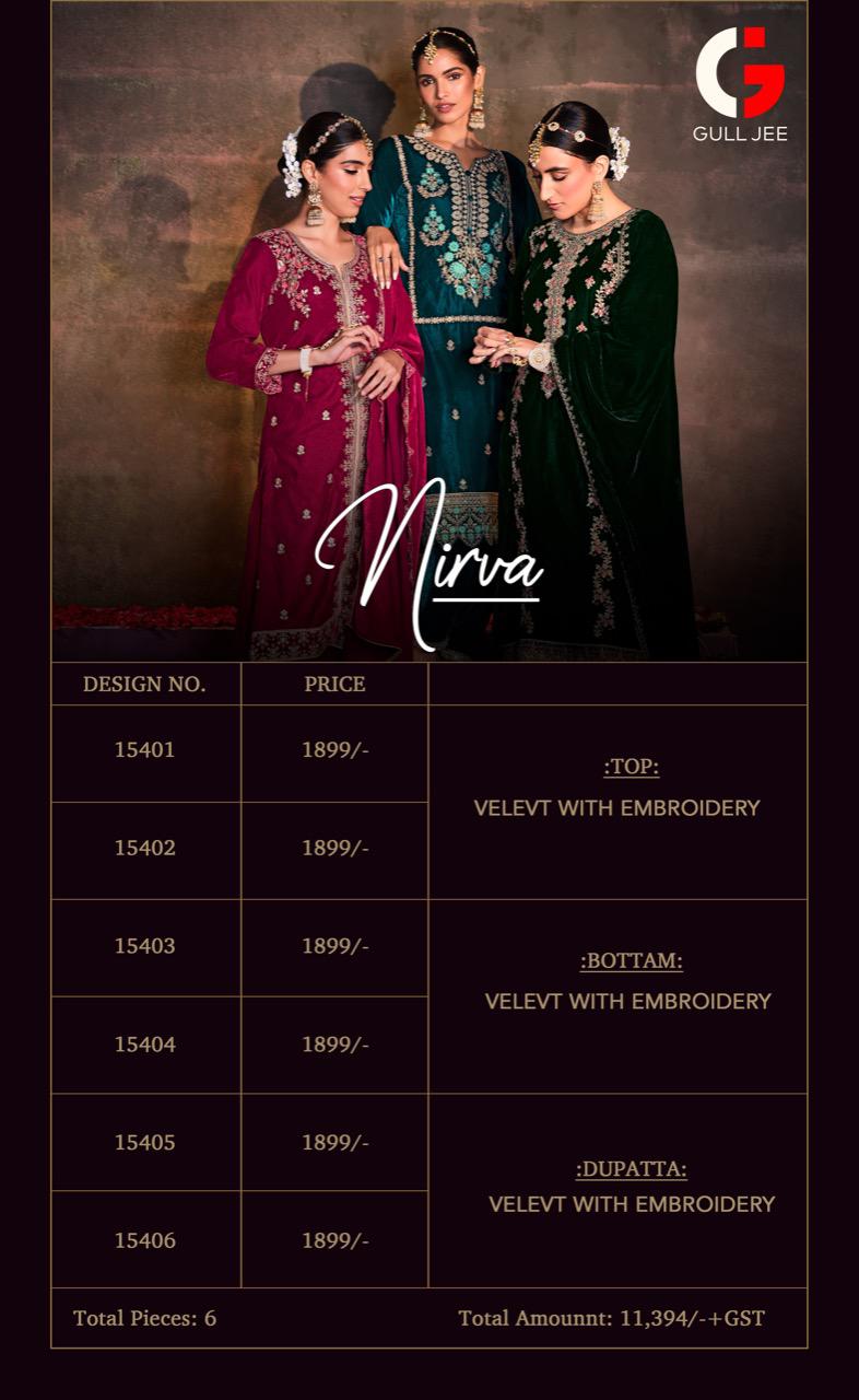 Gull Jee Nirva Velvet With Beautiful Heavy Embroidery Work Stylish Designer Party Wear Salwar Kameez