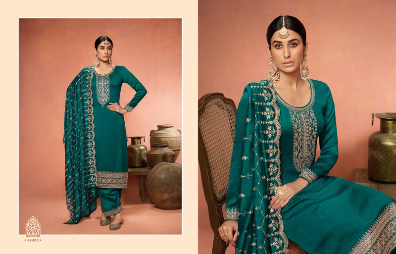 Zisa Noor Silk Georgette Embroidery Sequence Work Fancy Designer Partywear Salwar Kameez