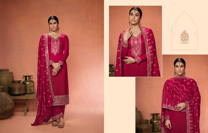 Zisa Noor Silk Georgette Embroidery Sequence Work Fancy Designer Partywear Salwar Kameez