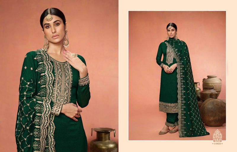 Zisa Noor Silk Georgette Embroidery Sequence Work Fancy Designer Partywear Salwar Kameez