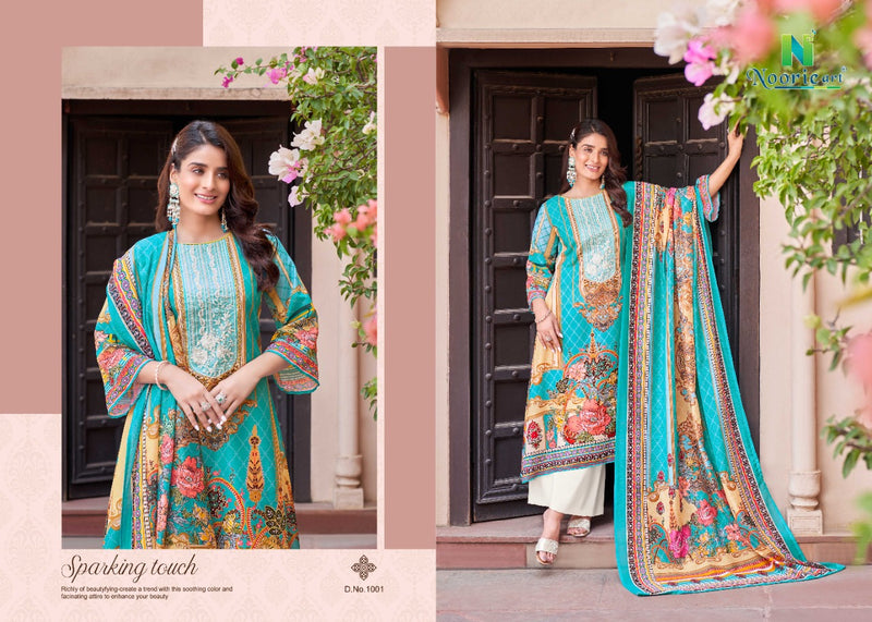 Noorie Art Noor E Ishq Jam Satin Digital Printed Party Wear Salwar Kameez With Embroidery Work