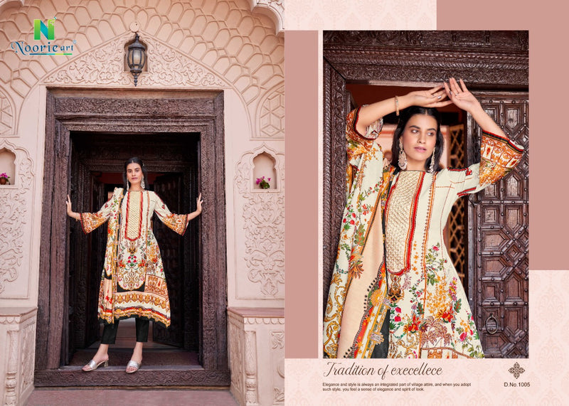 Noorie Art Noor E Ishq Jam Satin Digital Printed Party Wear Salwar Kameez With Embroidery Work