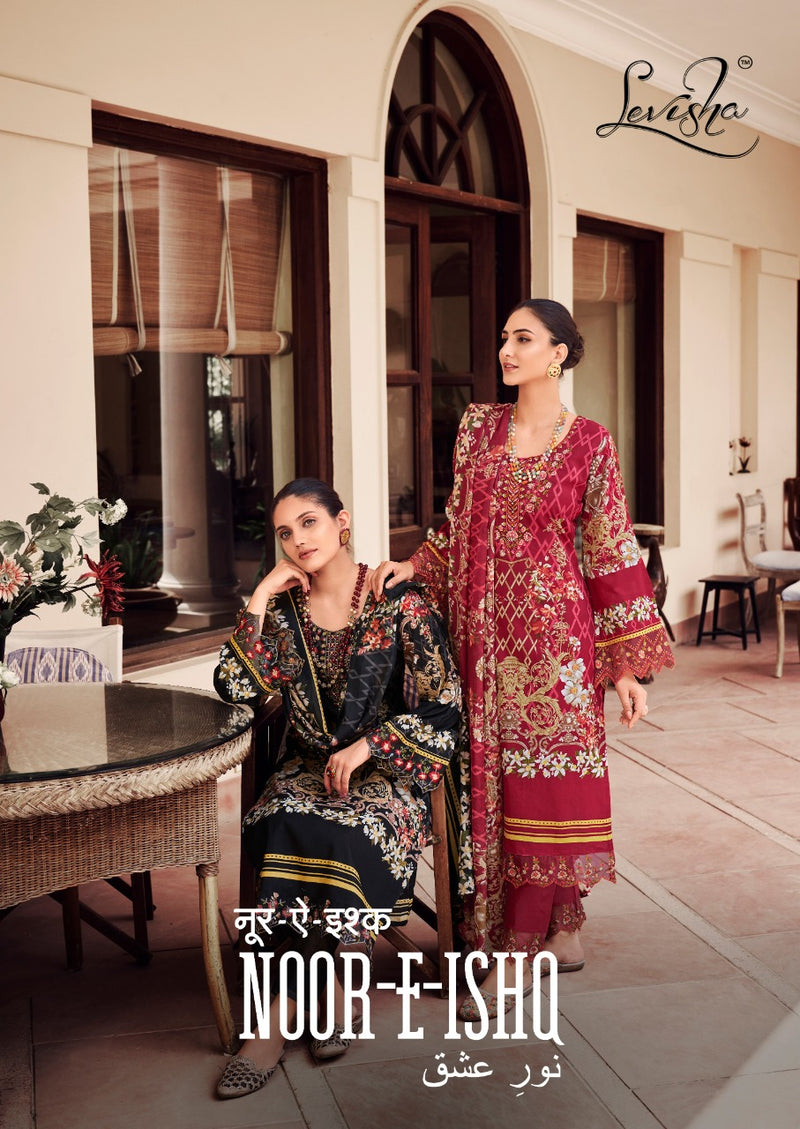 Levisha Dno 1013 To 1020 Pure Cotton Pakistani Print With Fancy Embroidery Stylish Designer Salwar Suit