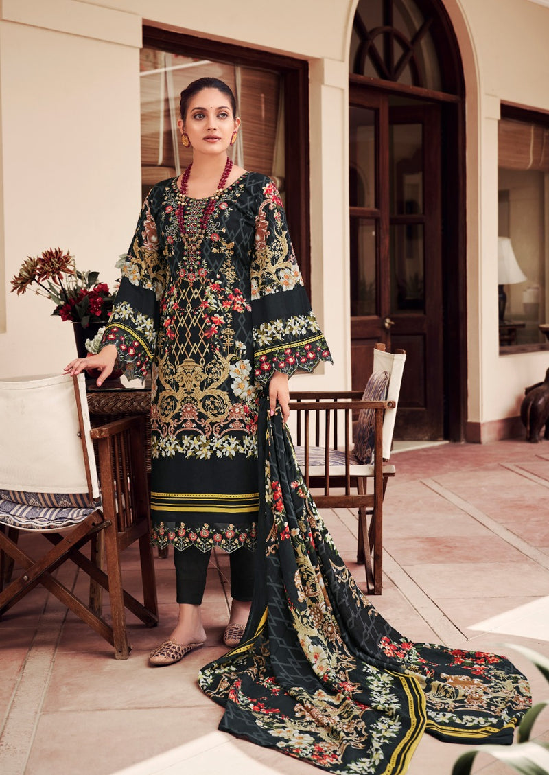 Levisha Dno 1013 To 1020 Pure Cotton Pakistani Print With Fancy Embroidery Stylish Designer Salwar Suit