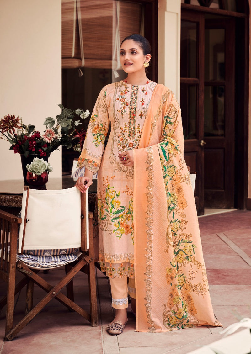 Levisha Dno 1013 To 1020 Pure Cotton Pakistani Print With Fancy Embroidery Stylish Designer Salwar Suit