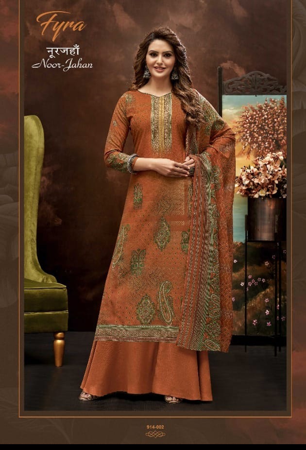 Alok Suit Noor Jahan Digital Print With Swarovaki Diamond Work Salwar Kameez