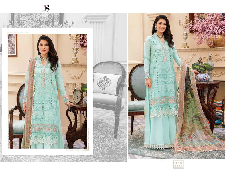 Deespy Suits Noor Laserkari Lawn 22 Cambric Cotton Pakistani Style Party Wear Salwar Suits