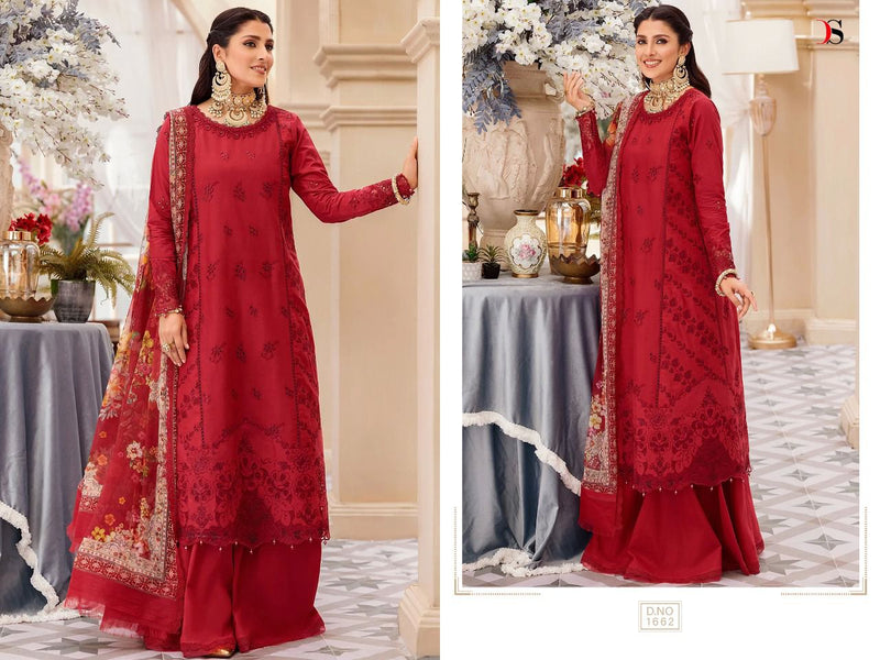 Deespy Suits Noor Laserkari Lawn 22 Cambric Cotton Pakistani Style Party Wear Salwar Suits
