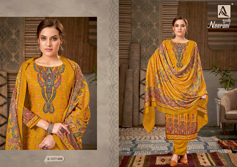 Alok Suit Noorani Pashmina With Fancy Work Stylish Designer Festive wear Salwar Suit