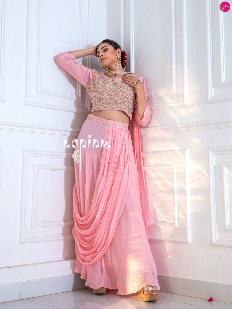 LA Pink Lifestyle Noor Vol 2 Muslin Designer Wedding Wear Suits With  Skirt