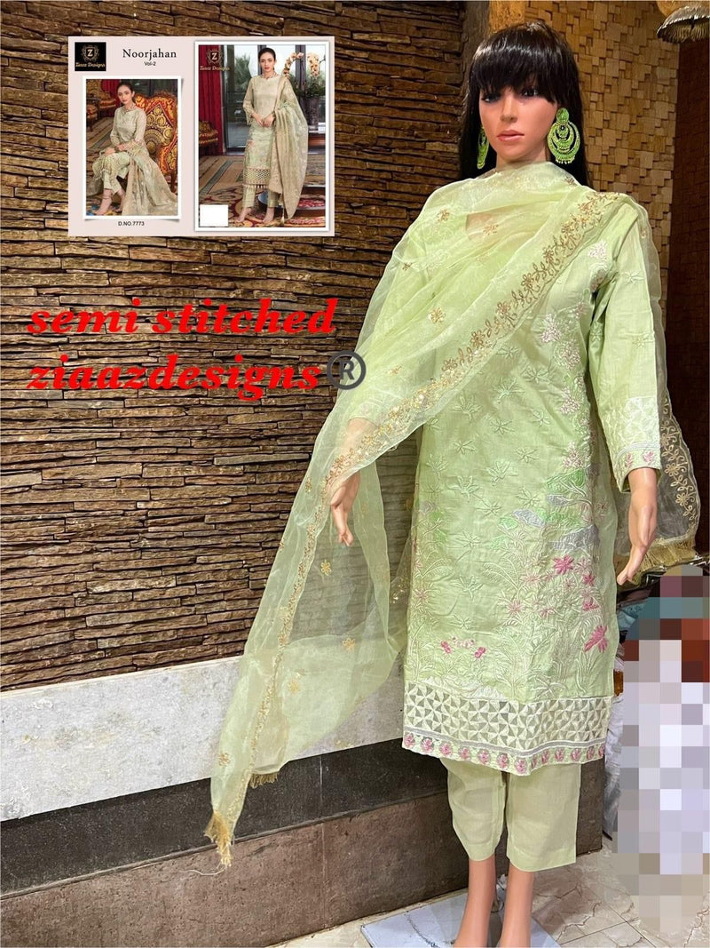 Ziaaz Designer Noor Jahan Vol 2 Cambric Cotton With Heavy Beautiful Work Stylish Designer Salwar Kameez